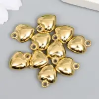 Подвеска ""Сердце"", цвет золото 12х15 мм Подвеска ""Сердце"", цвет золото 12х15 мм