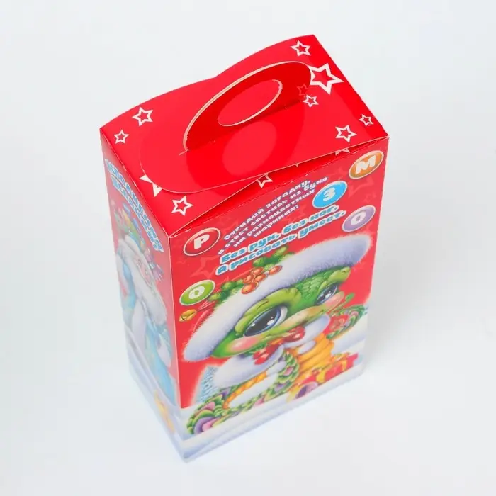 Подарочная коробка Новогодняя Сюрприз «Сладкая парочка Символ года» с игрой и анимацией 11×6×21 см