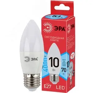 Лампа светодиодная LED 10 Вт 800Лм 4000К свеча нейтральный E27 220-240В LED B35-10W-840-E27 Red Line