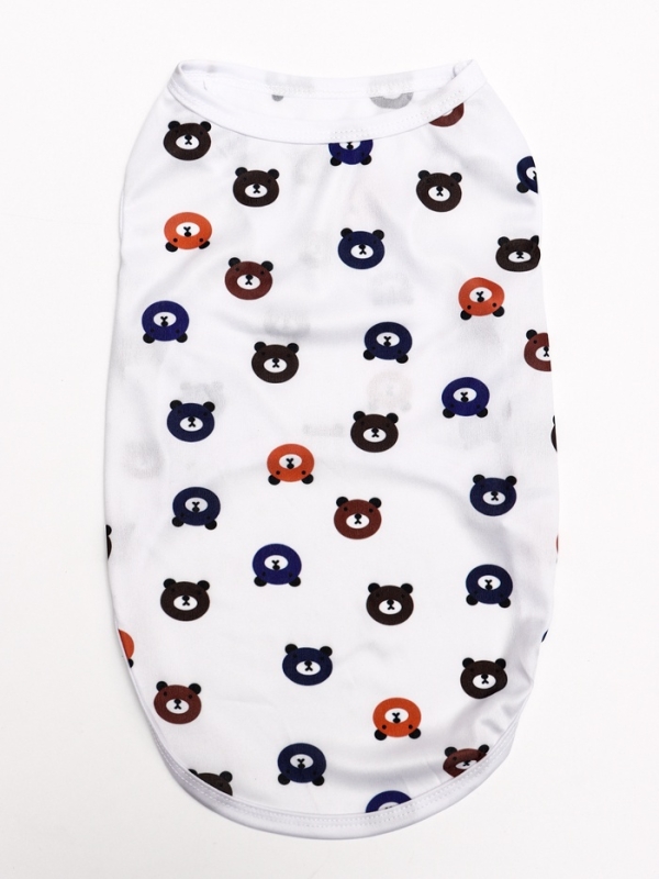 Футболка для животных  Футболка для животных "Мишка", XL (ДС 38, ОГ 50 см), белая