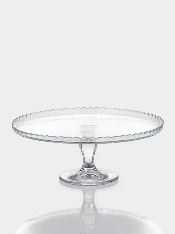 Подставка для торта Paşabah&ccedil;e Patisserie, с крышкой, для ножке, стекло, прозрачная