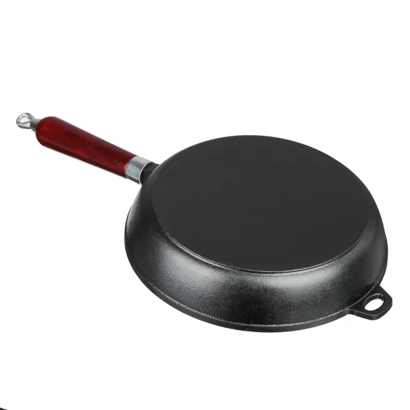 VETTA Сковорода чугун, d24х5см, деревянная ручка, индукция