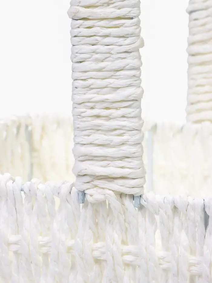 Набор корзин 3 шт пластик 25х16х11 22х13х9 19х10х7,5 см ручка h=10 см белый квадрат