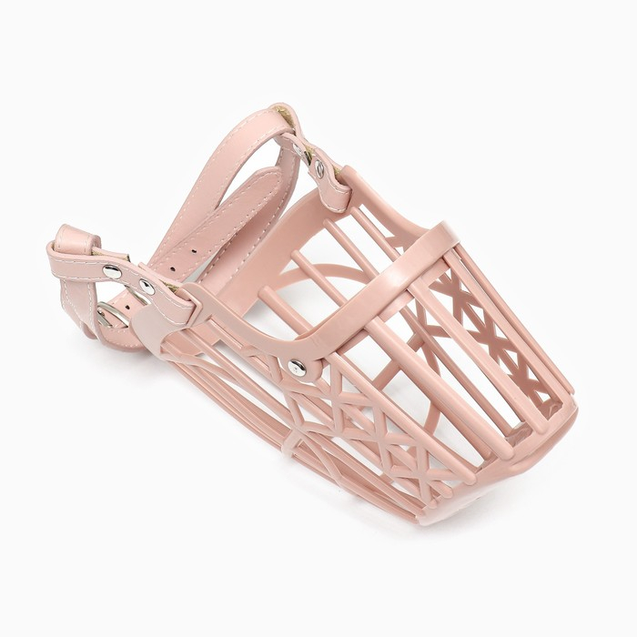 Намордник пластиковый №6 с ошейником из эко кожи ОМ 35 см ДН 12 см ОШ 52-67 см Намордник пластиковый №6 с ошейником из эко кожи ОМ 35 см ДН 12 см ОШ 52-67 см