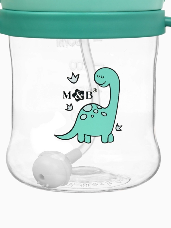 Mum&Baby, Поильник- непроливайка с трубочкой, дракоша, бирюзовый SL-07275B