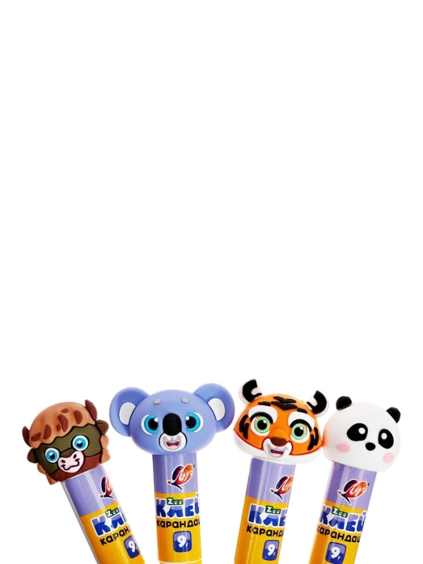 Клей-карандаш PVP 9г Луч ZOO, фигурный колпачок, МИКС Клей-карандаш PVP 9г Луч ZOO, фигурный колпачок, МИКС