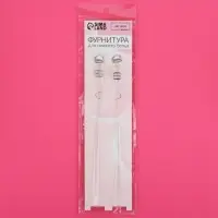 Лямки для бюстгальтера, силиконовые, фурнитура металл, 0.5 см, 37 см, пара, прозрачные