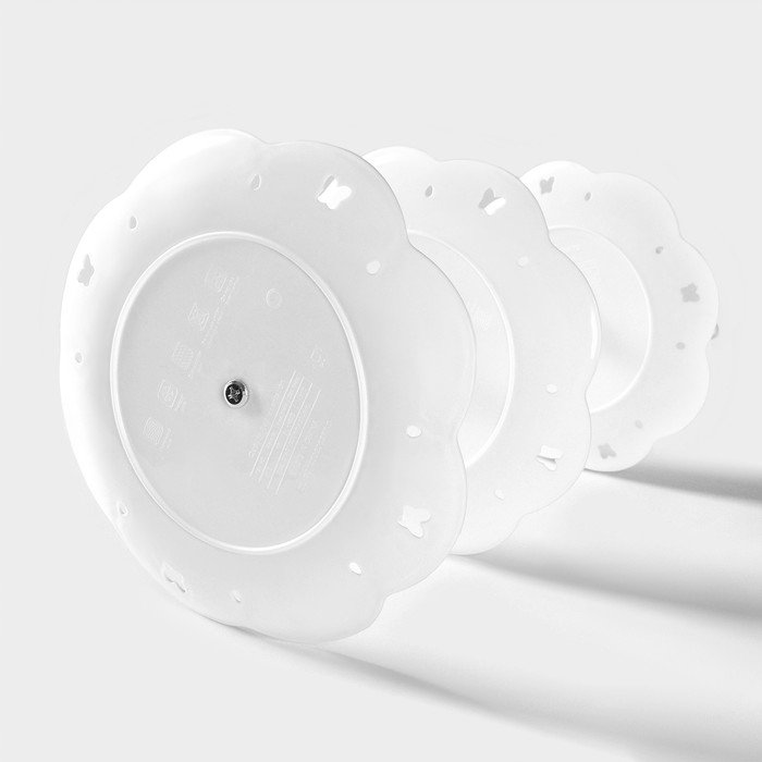 Этажерка - фруктовница круглая Доляна «Вивьен», 3 яруса, 21,5/18/15 см, цвет белый