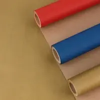 Бумага упаковочная крафт, "МИКС №2", 0,68 х 5&plusmn;5% м, 70 г набор 3 шт