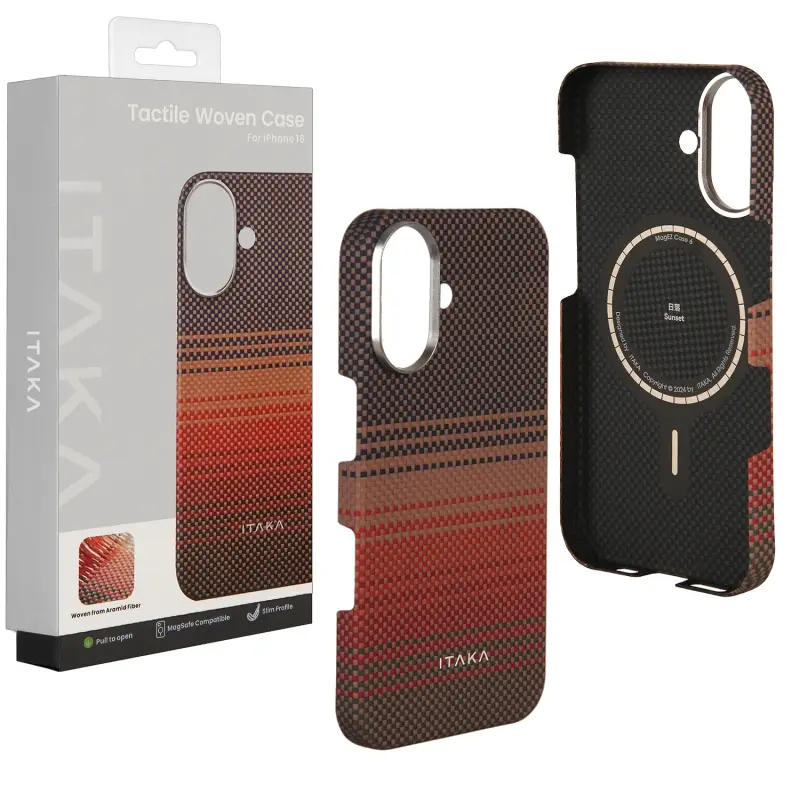 Чехол iPh 16 PITAKA Moonrise Tactile Woven case Sunset Чехол iPh 16 PITAKA Moonrise Tactile Woven case Sunset