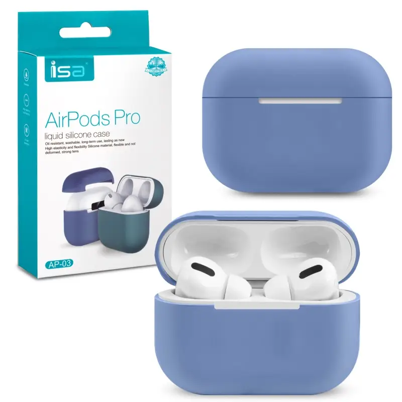 Чехол для AirPods Pro Silicone Case ISA Ocean Blue