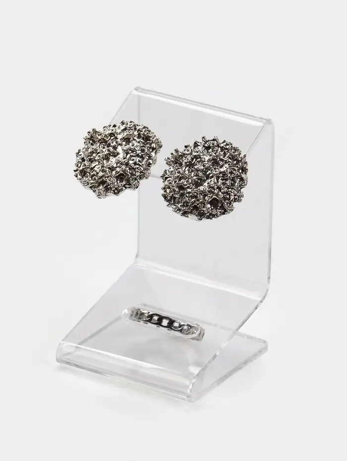 Подставка под серьги и кольцо 4&times;4&times;6.5 см, оргстекло 2 мм