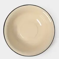 Таз эмалированный, 10 л, без декора, слоновой кости