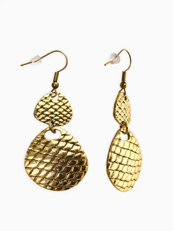 Серьги метал &laquo;Аутентичность. Змея&raquo;, цвет чернёное золото