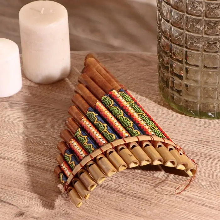 Сувенирный музыкальный инструмент  Сувенирный музыкальный инструмент "Флейта" 30х5х18 см МИКС