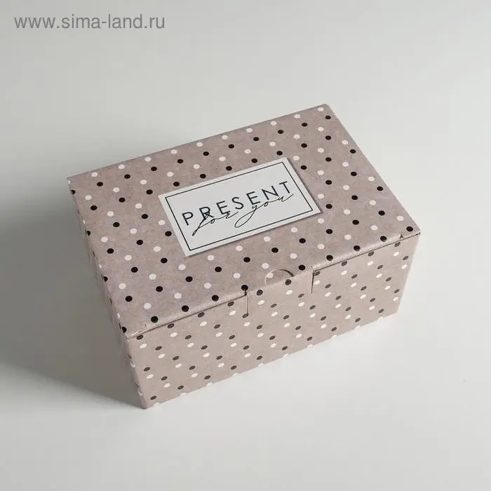 Коробка подарочная сборная, упаковка, Present, 22 х 15 х 10 см
