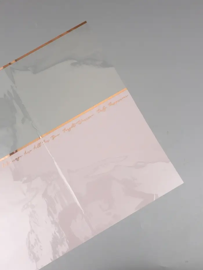 Пленка для цветов, "Полоса с окном", розовая, 57х57&plusmn;2 см