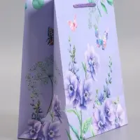 Пакет подарочный ламинированный "Цветочная радость", 18 х 22,3 х 10 см