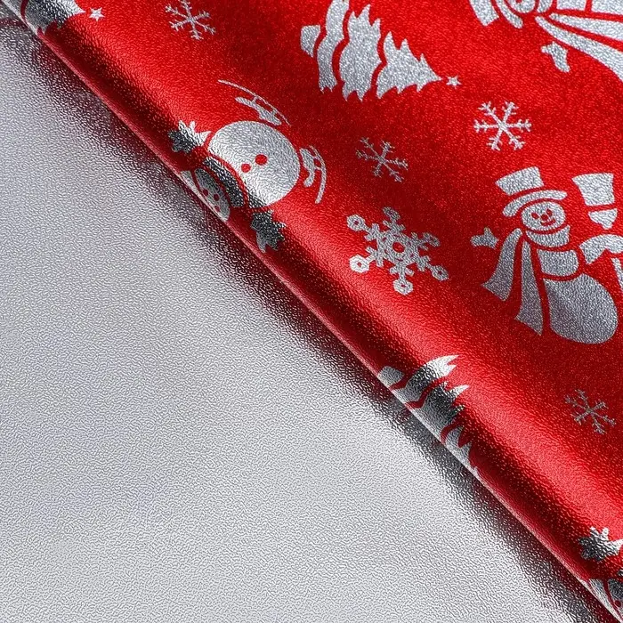 Плёнка упаковочная фольгированная, 70×50 см, красный