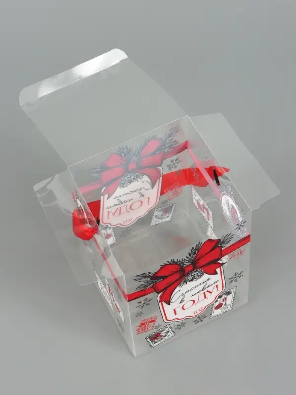 Коробка подарочная, складная из PVC &laquo;Счастья в Новом году&raquo;, 12&times;15&times;12 см