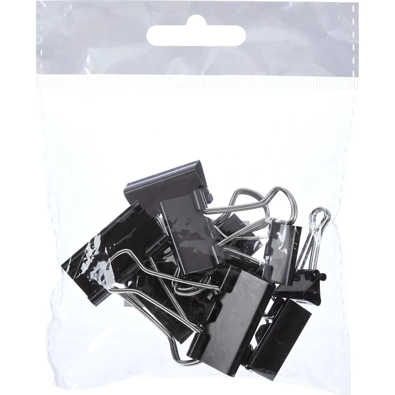 Зажимы для бумаг ассорти (19мм,25мм,32мм), 10шт/уп Attache, европодвес