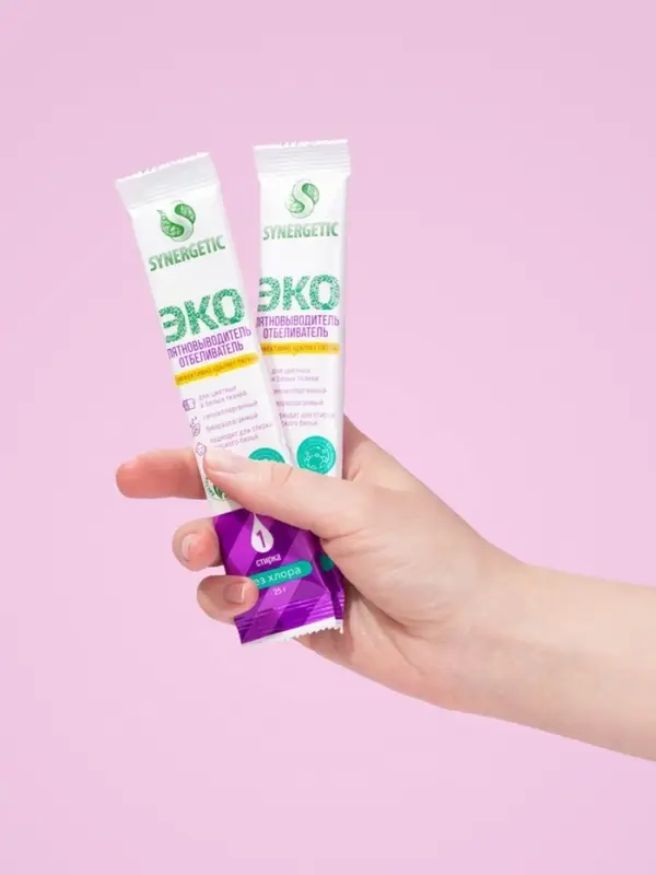 Отбеливатель-пятновыводитель SYNERGETIC, с активным кислородом, гипоаллергенный, биоразлагаемый, 25 стирок