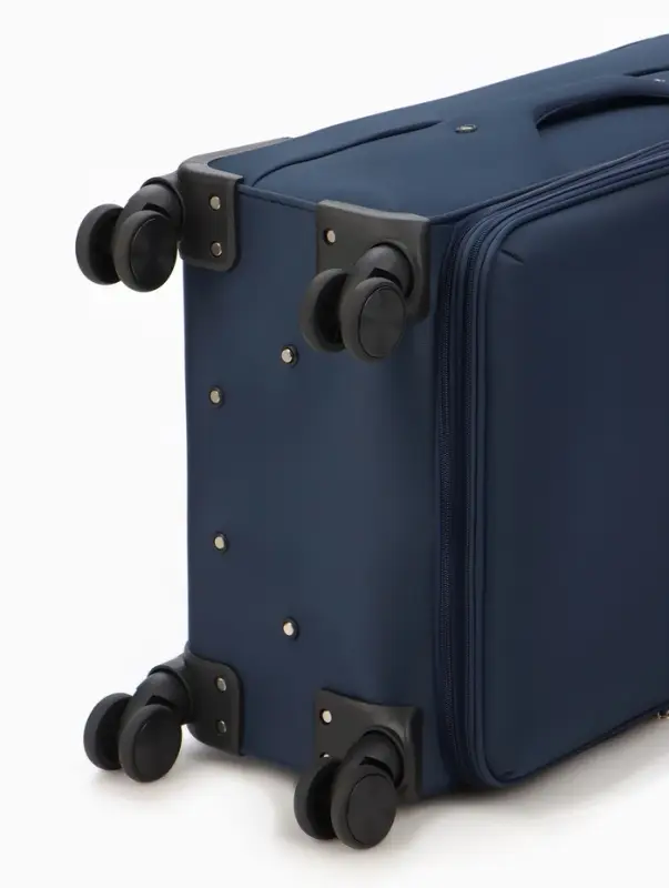 Чемодан на колёсах TEXTURA, с увеличением, кодовый замок, 42&times;26&times;68 см, 24", синий