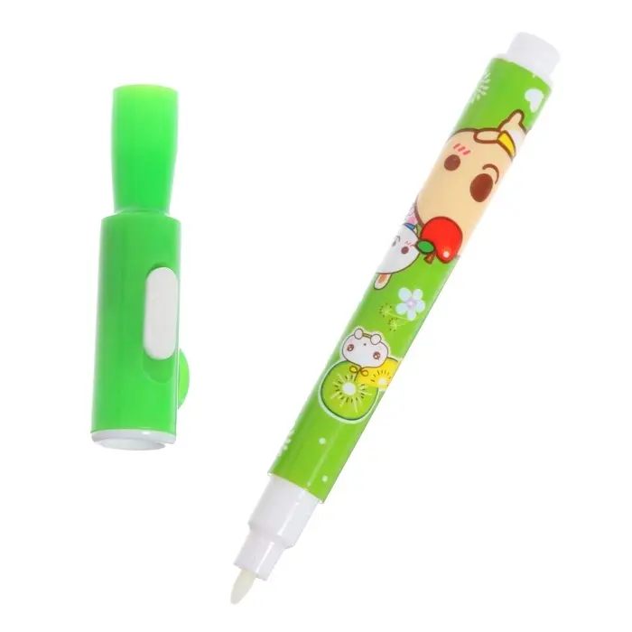 Маркер с невидимыми чернилами Calligrata &laquo;Шпион&raquo;, надпись видно при подсвечивании фонариком, МИКС