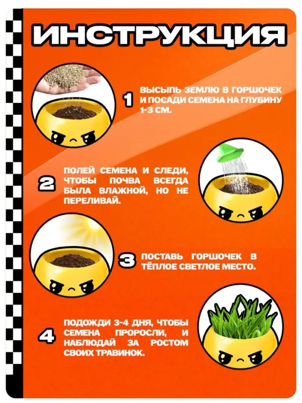 Набор для опытов «Выращиваем травку» Набор для опытов «Выращиваем травку»