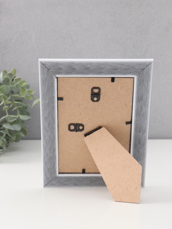 Фоторамка пластик Фоторамка пластик "МИРАМ" 10х15 см, белый с золотом