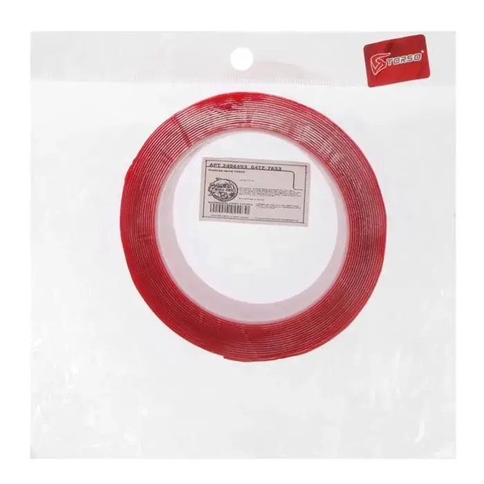 Клейкая лента TORSO, прозрачная, двусторонняя, акриловая, 50 мм &times; 5 м