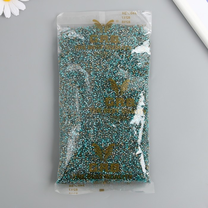 Бисер стекло  9/0  Бисер стекло  9/0 "Цилиндры. Морская волна" двухцветный, не выцветает 450 гр