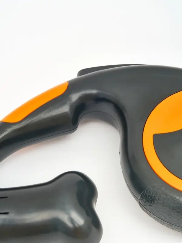 Рулетка - поводок Рулетка - поводок "Косточка", с контейнером для пакетов, трос 3 м, чёрная/оранжевая