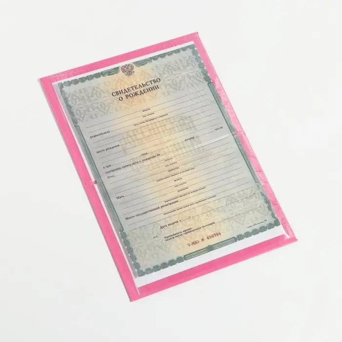 Папка для свидетельства о рождении «Коллаж», для девочки, А5 Папка для свидетельства о рождении «Коллаж», для девочки, А5