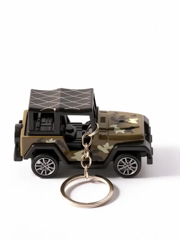 Брелок на кольце &laquo;Военный джип&raquo; иннерционный, колёса крутятся 8&times;4&times;4.2 см