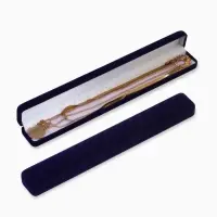 Футляр бархатный под браслет, цепочку, часы &laquo;Пенал&raquo;, 23.5&times;3 см, синий