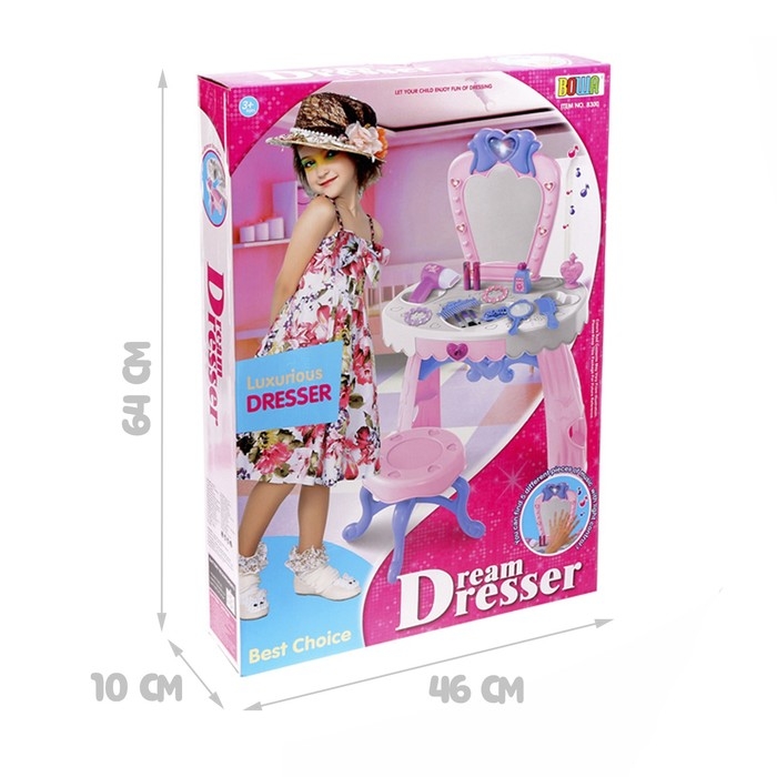 Столик с зеркалом и аксессуарами, высота 71 см Столик с зеркалом и аксессуарами, высота 71 см