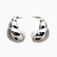 Серьги "Морской мир", улитка, цвет белый в серебре