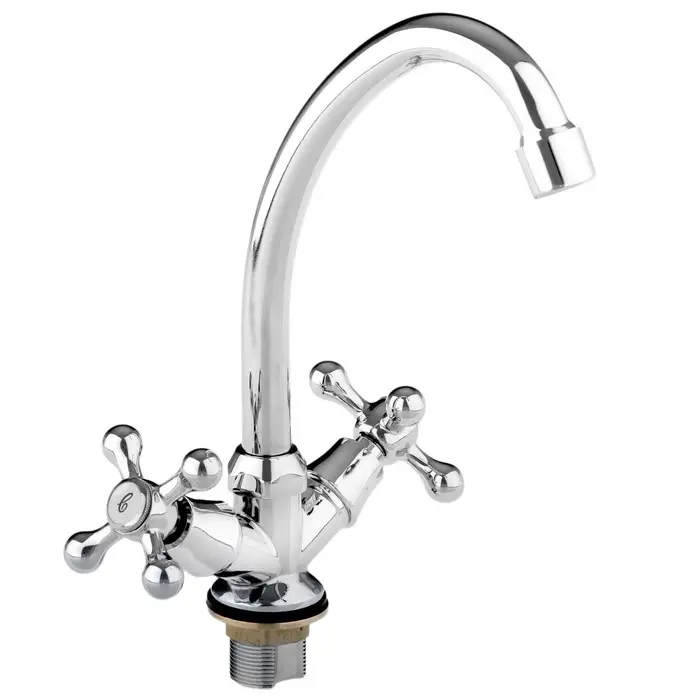 Смеситель для кухни Accoona A4676, двухвентильный, хром