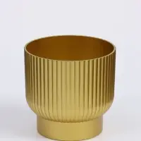 Горшок &laquo;Чаша&raquo;, 9.5&times;9.5 см, пластик, золотой