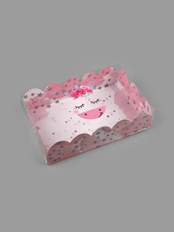 Коробка для печенья, кондитерская упаковка с пластиковой крышкой, &laquo;Чудесных мгновений&raquo;, 20&times;30&times;8 см