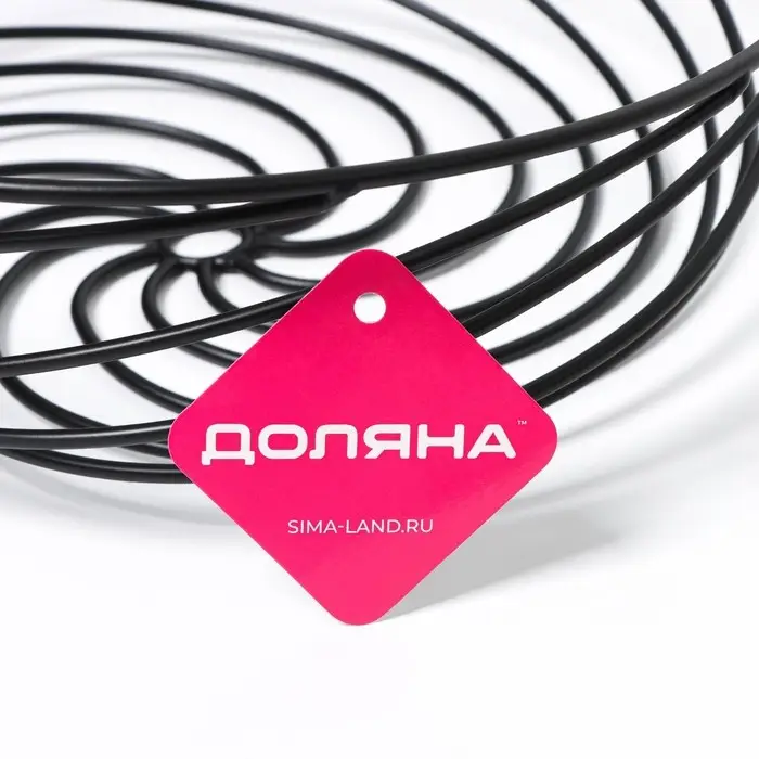 Фруктовница Доляна &laquo;Гипноз&raquo;, 30&times;30&times;8.5 см, чёрная