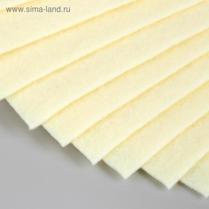 Фетр жёсткий Фетр жёсткий "Топленое молоко" 1 мм (набор 10 листов) формат А4