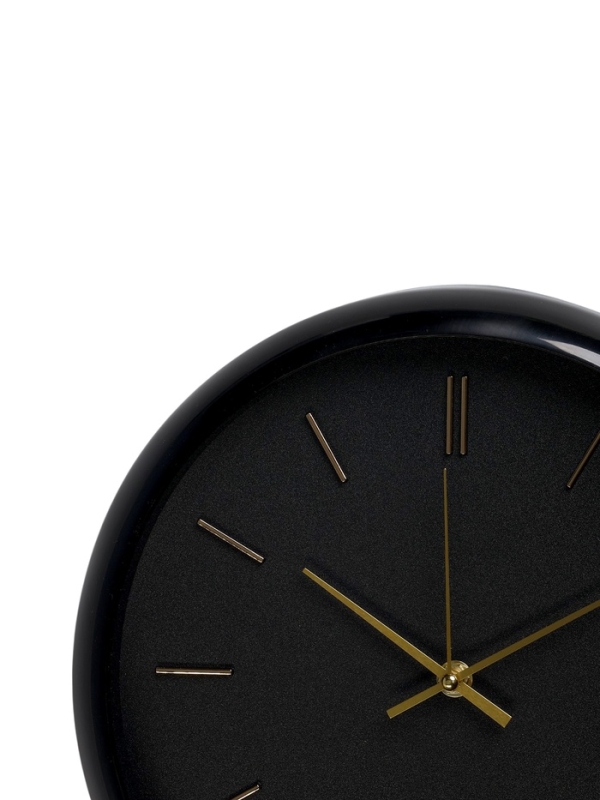 Часы настенные, интерьерные "Классика", d-30 см, со стеклом, черные