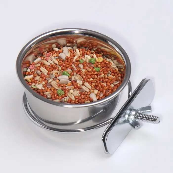 Кормушка для клетки, 150 мл, с креплением на винтах