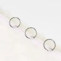 Кольцо для карниза, разъёмное, d=35/38 мм, 10 шт., цвет серебряный
