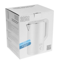 Чайник электрический GOODHELPER KPS-186C, пластик, нерж. сталь, 1.8 л, 1800 Вт, белый