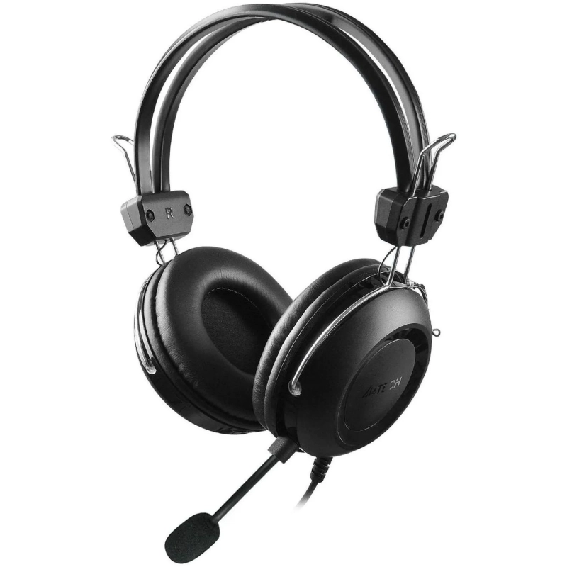 Гарнитура A4Tech черный 2м накладные USB оголовье (HU-35)