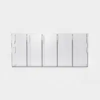 Органайзер для ремней 5 мест, 24&times;13&times;13 см, пластик, прозрачный