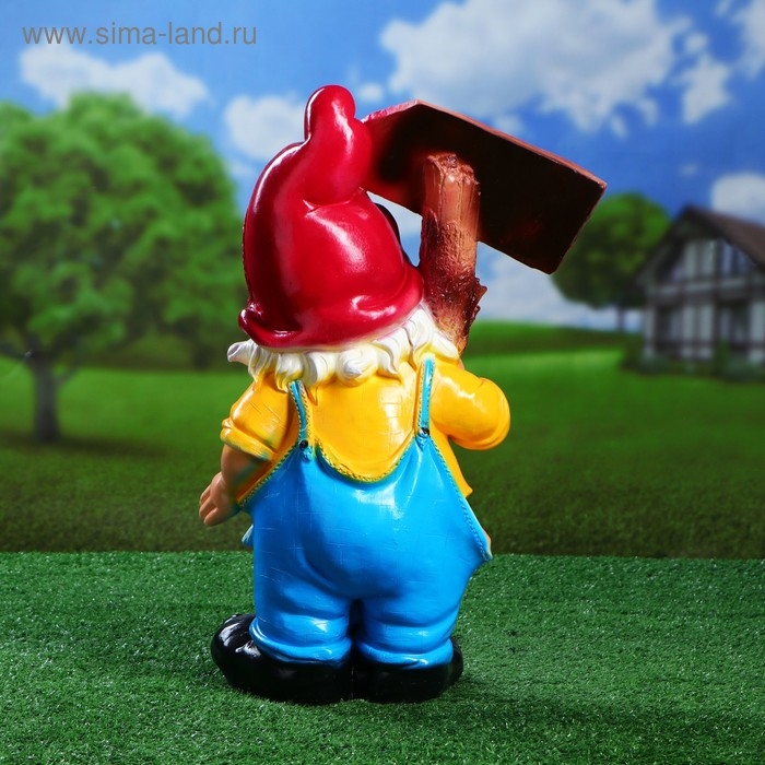 Садовая фигура  Садовая фигура "Гном с табличкой" 18х32х51см